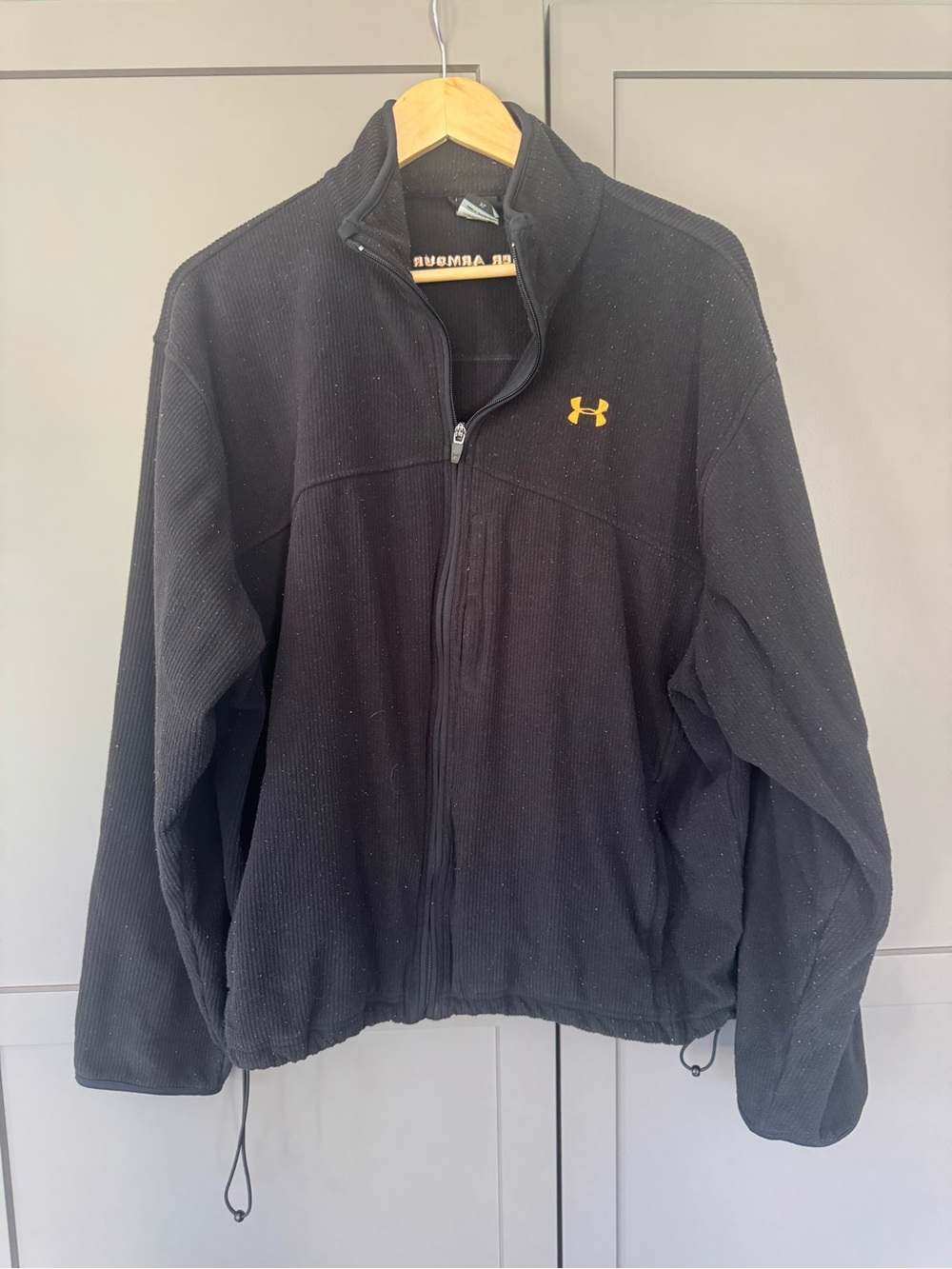Under Armour Men’s Black Full-Zip Performance Jacket with Gold Logo